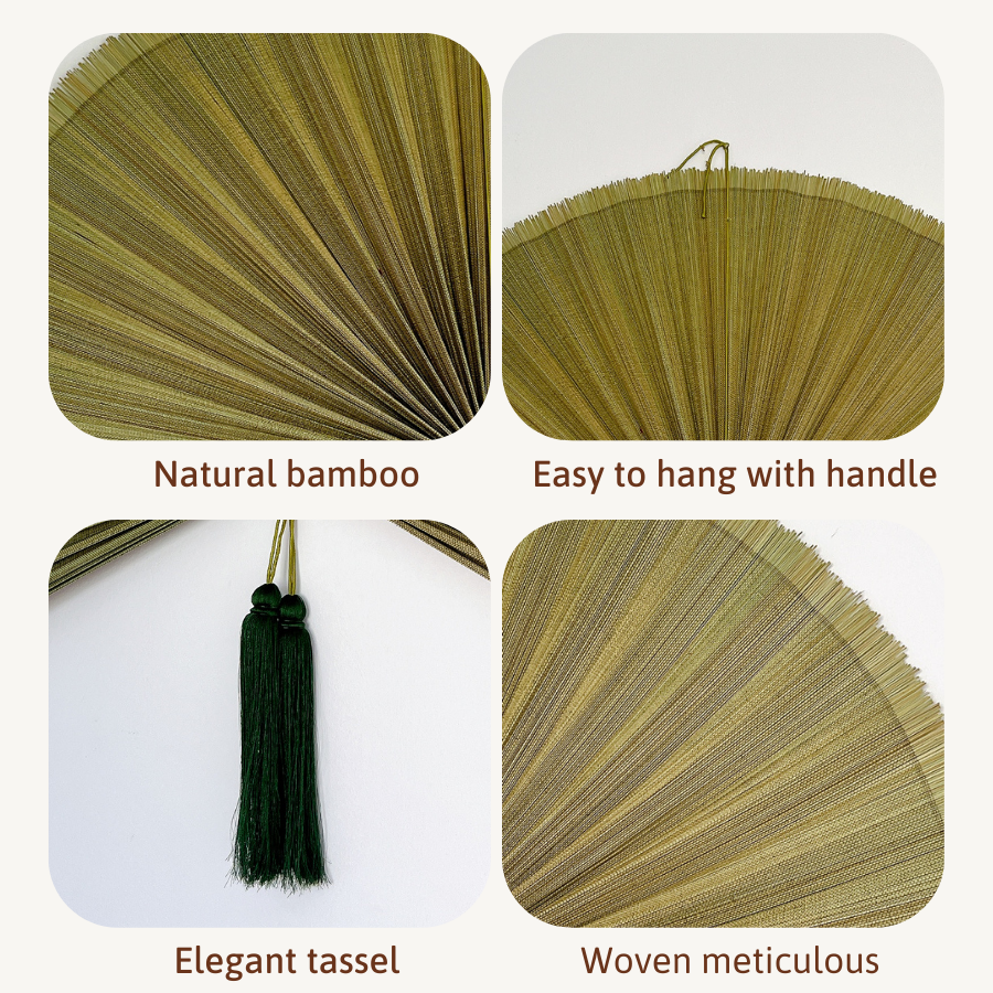Natural Boho Wall Decor Bamboo Wall Art Gift for New Year