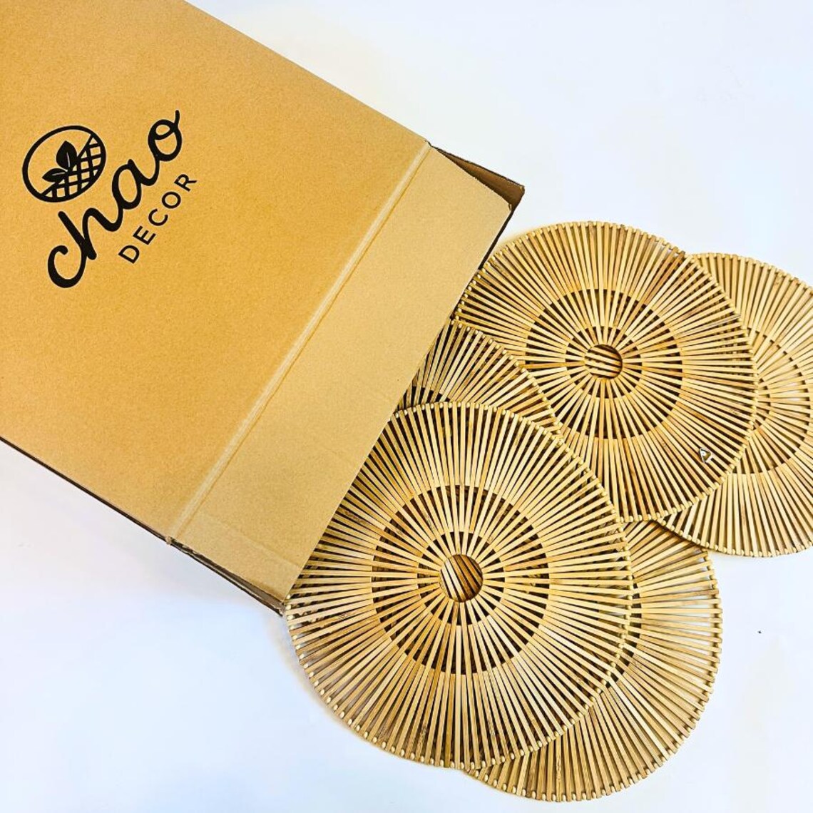 Bamboo Wall Art Boho Home Decor Handmade Wall Hanging Gift for New Year