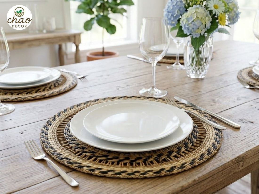 Seagrass Woven Placemat: Handmade Natural Table Décor for Every Dining Space