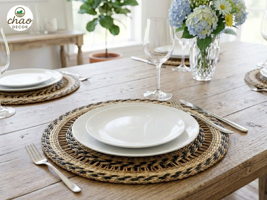 Seagrass Woven Placemat: Handmade Natural Table Décor for Every Dining Space