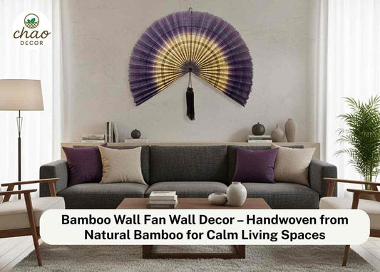 Bamboo Wall Fan Wall Decor – Handwoven from Natural Bamboo for Calm Living Spaces