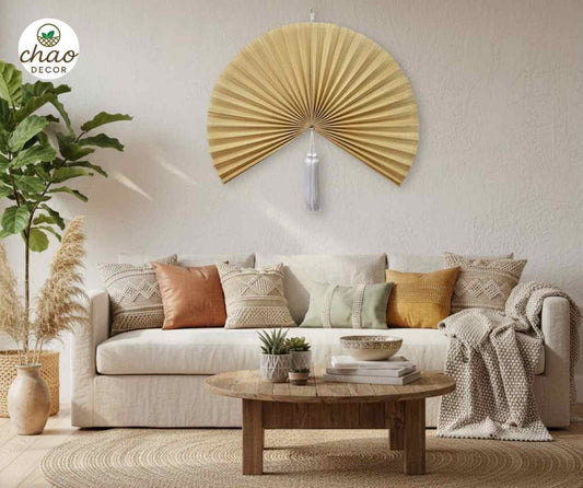 Bamboo Wall Fan Decor – Natural Handwoven Wall Art from Vietnam