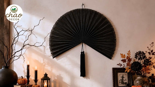 Black Bamboo Wall Fan: The Perfect Touch for a Stylish Halloween Home