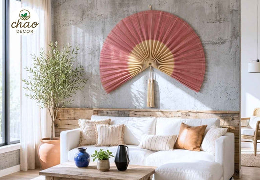 Handcrafted Bamboo Fan Decor: Sustainable Wall Art for Every Home