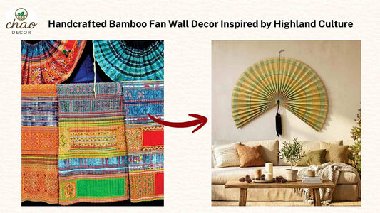 Handcrafted Bamboo Fan Wall Decor Inspired by Highland Culture