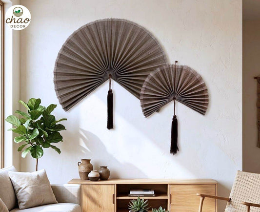 Handcrafted Fan Wall Decor for Stylish and Sustainable Home Decoration