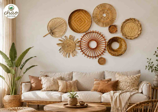 Seagrass Wall Decor Set for Natural Boho & Modern Home Styling