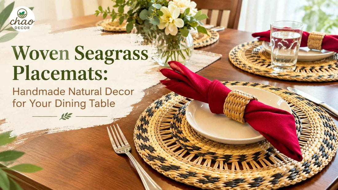 Woven Seagrass Placemats: Handmade Natural Decor for Your Dining Table