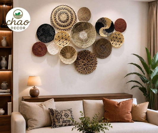 Woven Seagrass Wall Decor Ideas for Natural, Boho, Coastal and Cozy Home Interiors