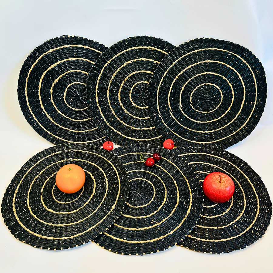 Handwoven Seagrass Placemat  Boho And Holiday Table Decor