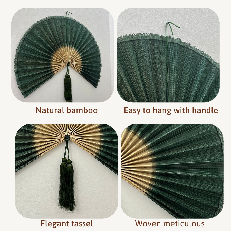 Japandi Living Room Decor Handmade Bamboo Hanging Wall Gift for Birthday New Year