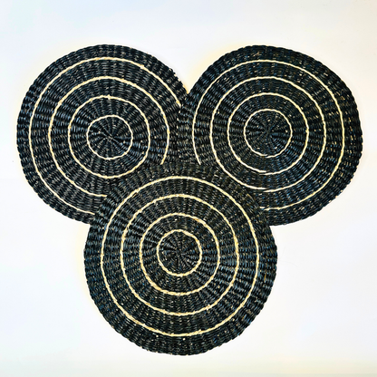Handwoven Seagrass Placemat  Boho And Holiday Table Decor