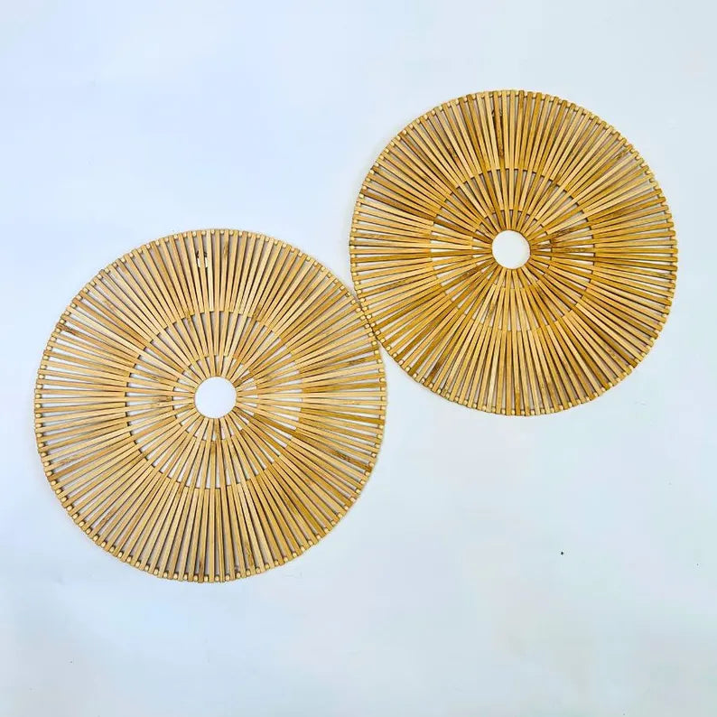 Bamboo Wall Art Boho Home Decor Handmade Wall Hanging Gift for New Year