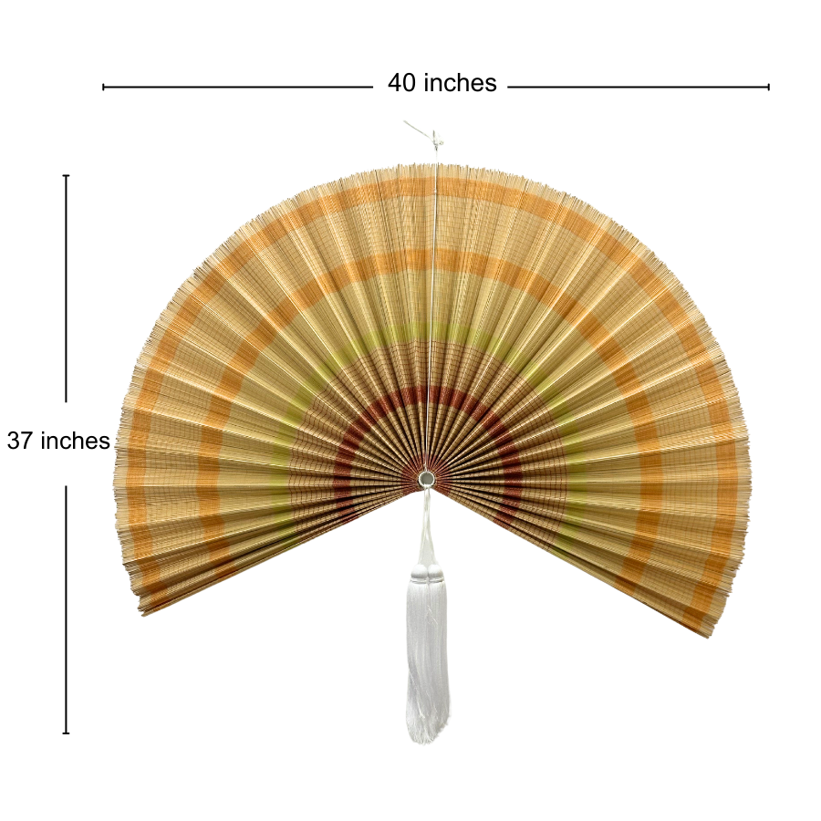 Boho Handmade Bamboo Wall Fan Woven Wall Art & New Year Gift