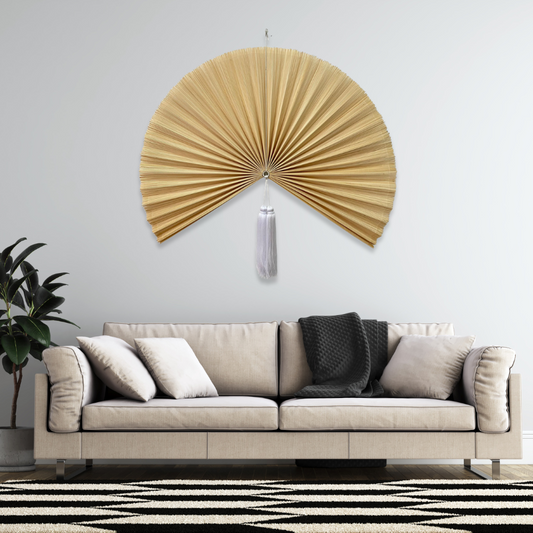Natural Bamboo Wall Fan Vinatage Style Decoration For Your Home