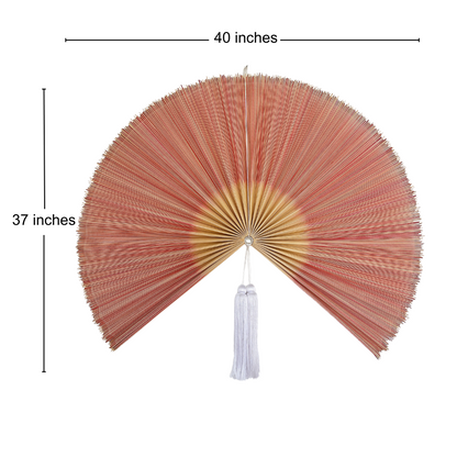 Large Bamboo Fan Wall Hanging Headboard For Gift And Decoration