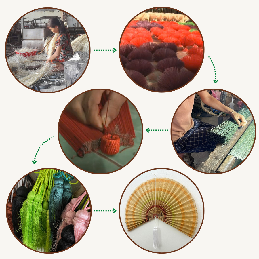 Boho Handmade Bamboo Wall Fan Woven Wall Art & New Year Gift