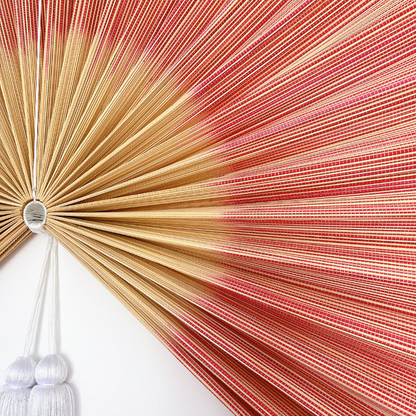 Large Bamboo Fan Wall Hanging Headboard For Gift And Decoration