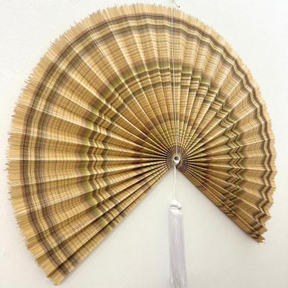Handmade Bamboo Wall Fan Boho Headboard Art, Christmas Decor,  New Year Gift
