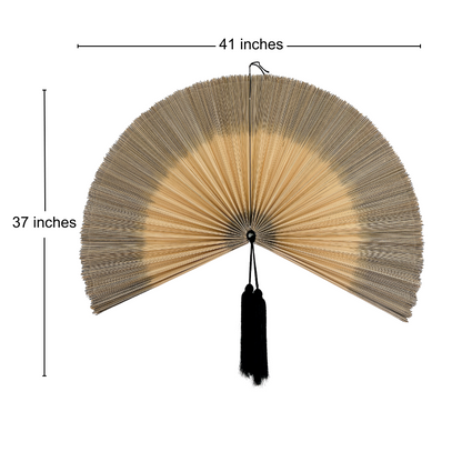 Bamboo Headboard Wall Hanging Fan Handmade Gift