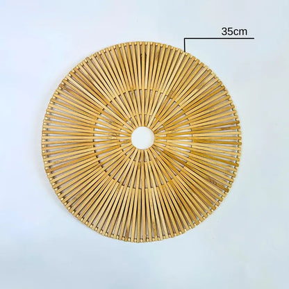 Bamboo Wall Art Boho Home Decor Handmade Wall Hanging Gift for New Year