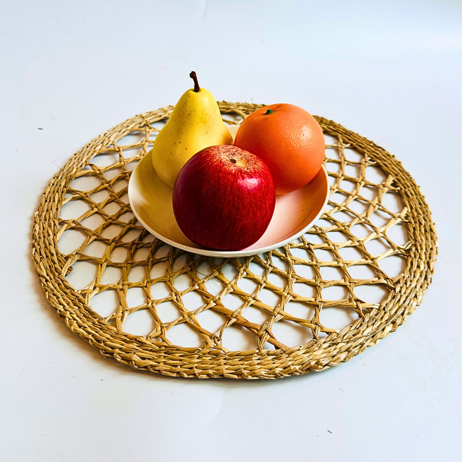 Set of 6 Seagrass Charger Mats 14 inch Handmade Christmas And New Year Gift