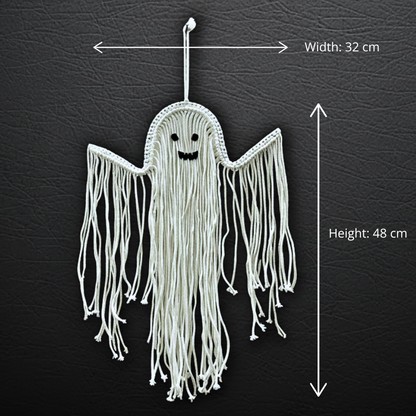 Gothic Macrame Ghost Wall Art Handmade Halloween Gift & Decor