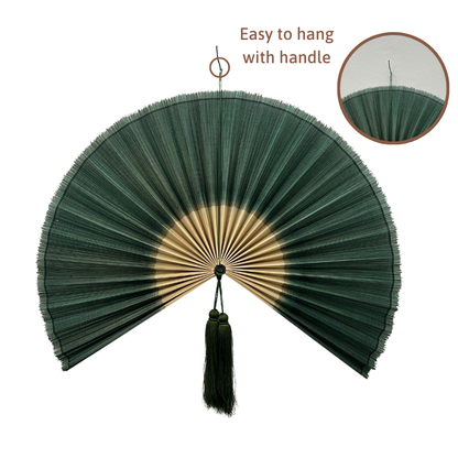 Japandi Living Room Decor – Handmade Bamboo Hanging Wall Art Gift