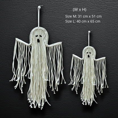 Handmade Halloween Decor: Cute Macrame Ghost Wall Art Gift