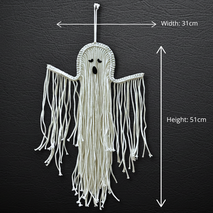Handmade Halloween Decor: Cute Macrame Ghost Wall Art Gift