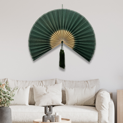 Japandi Living Room Decor – Handmade Bamboo Hanging Wall Art Gift