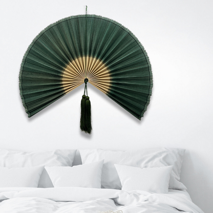 Japandi Living Room Decor – Handmade Bamboo Hanging Wall Art Gift