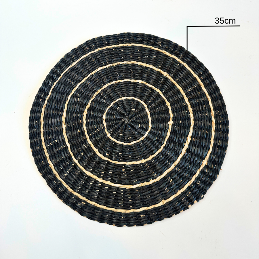 Handwoven Seagrass Placemat  Boho And Holiday Table Decor
