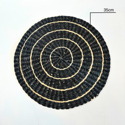 Handwoven Seagrass Placemat  Boho And Holiday Table Decor