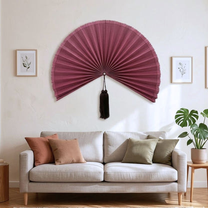 Handmade Wall Fan, Bamboo Wall Fan, Vintage Boho Hanging Fan, Colorful Wall Fan Decor, Handmade Birthday Gift