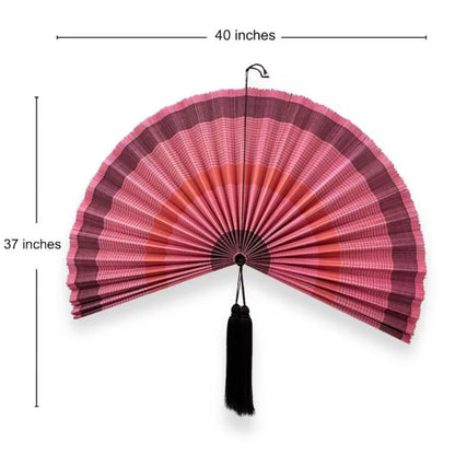 Oversized Large Bamboo Wall Fan – Handwoven Natural Bamboo Wall Decor, Boho Statement Headboard & Wall Hanging