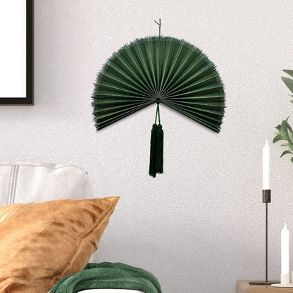 Bamboo Wall Fan – Summer Folding Wall Decor for Living Room Bedroom Headboard