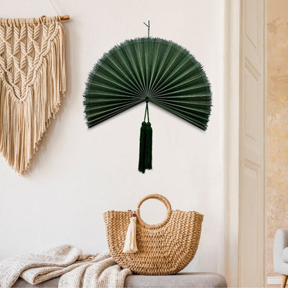 Bamboo Wall Fan – Summer Folding Wall Decor for Living Room Bedroom Headboard