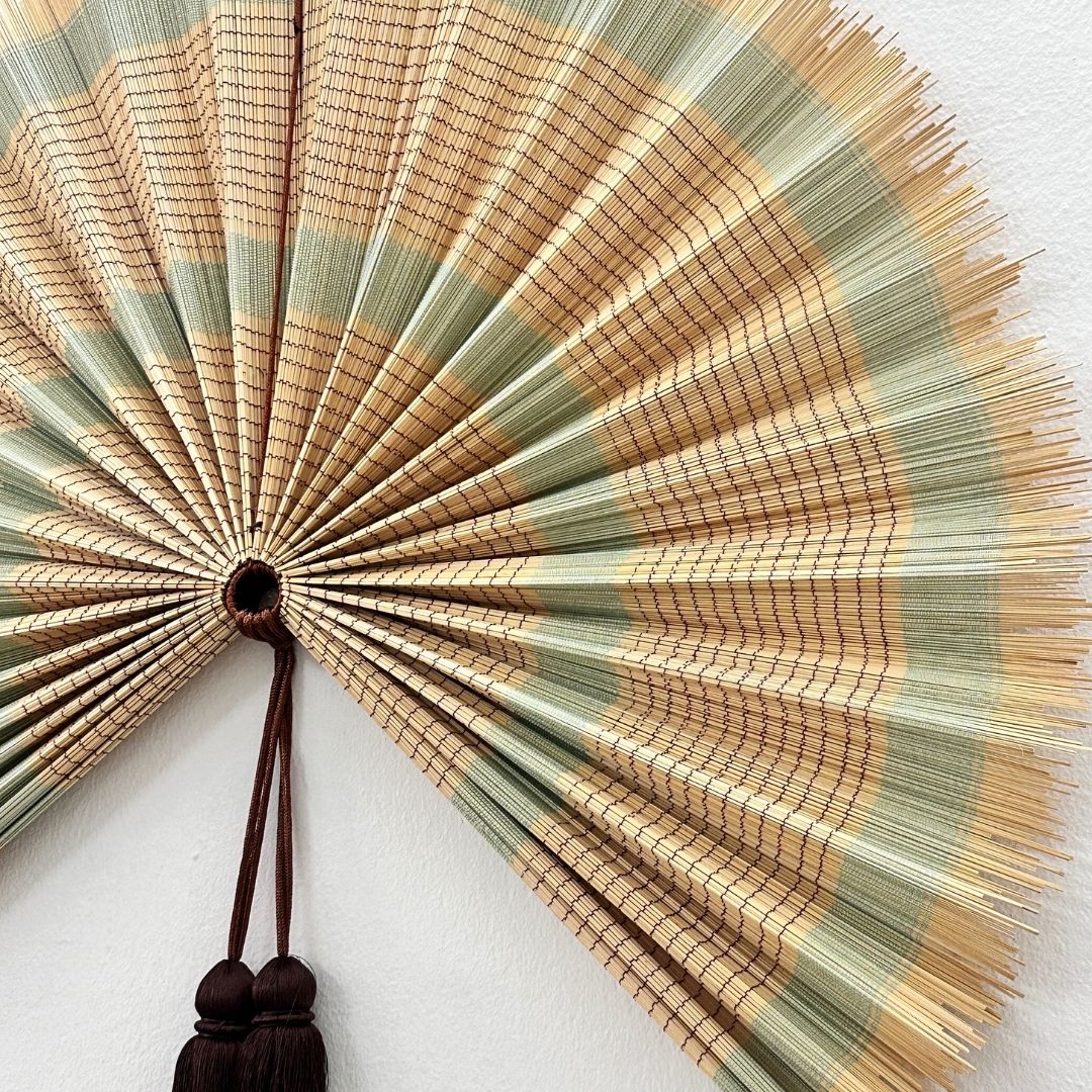 Woven Bamboo Wall Fan, Handmade Minimalist Wall Art Decor, Decorative Bamboo Fan Wall Hanging