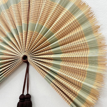 Woven Bamboo Wall Fan, Handmade Minimalist Wall Art Decor, Decorative Bamboo Fan Wall Hanging