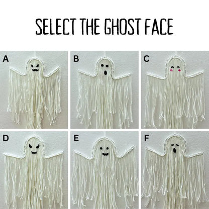 Handmade Macrame Ghost Decor Spooky Boho Halloween Wall Art